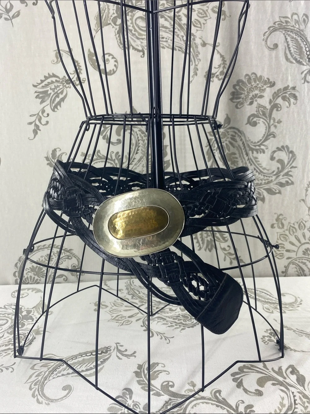 Vintage Chico’s belt Western/Boho wide Braided  Leather